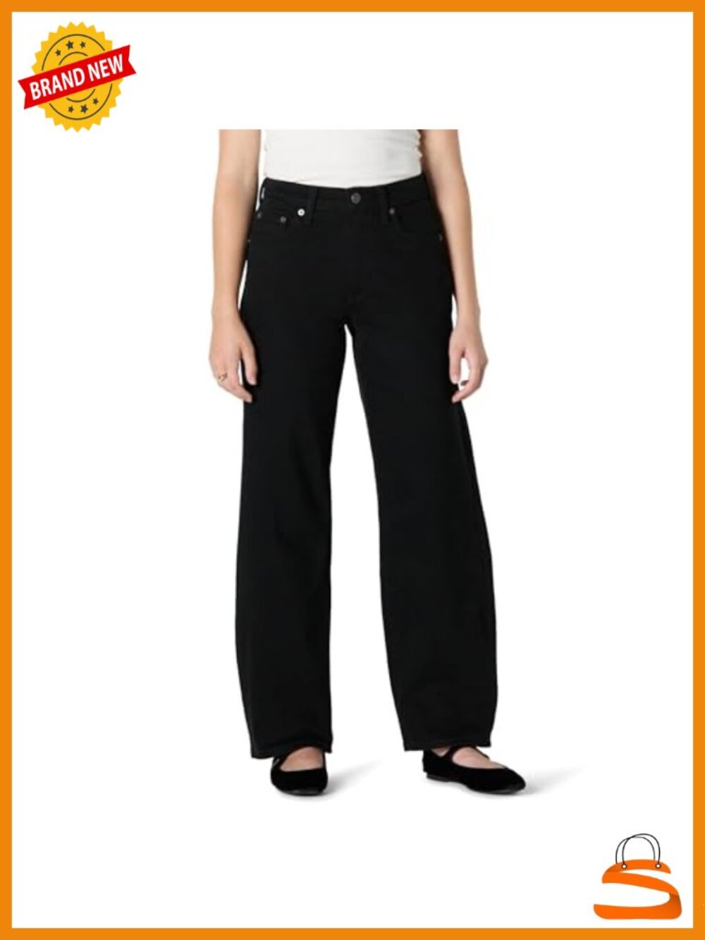 High-Rise Barrel Leg Jeans - Midweight Denim Tapered Ankle
